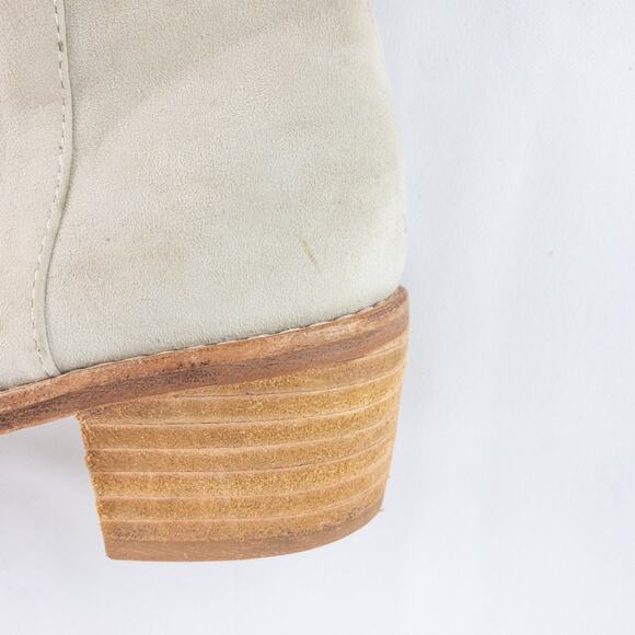 Anthropologie Matiko Mylvia Tan Suede Front Zip Ankle Boots Womens 6 - Picture 7 of 16
